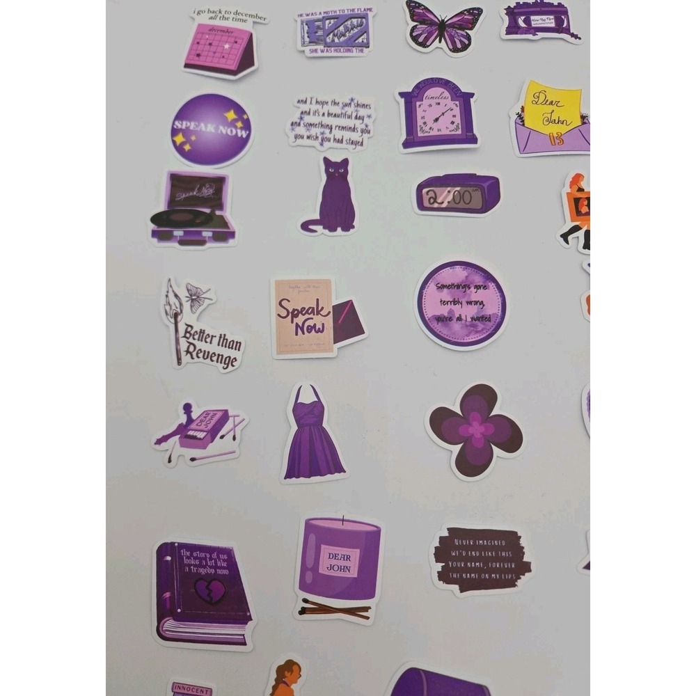 Taylor Swift Eras Tour Canvas Tote Bag Makeup Bag 2 Keychains 48 Stickers NEW - Picture 15 of 16